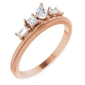 14K Gold Diamond Stackable Ring Regard Jewelry Austin, Texas
