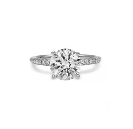 14k White Gold 1.51Ct G SI2 GIA, mele 0.08Ct Engagement Ring