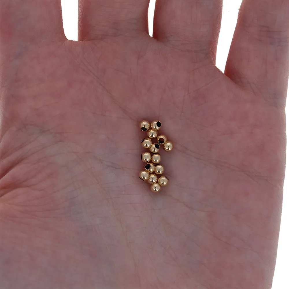 4mm GF 1.65mm Hole Round Bead