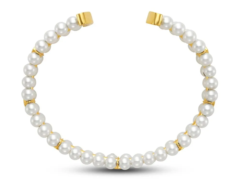 Akoya Pearl Sorrento Decades Cuff Bracelet
