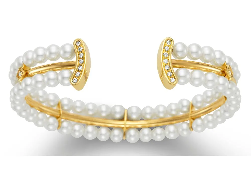 Akoya Pearl Sorrento Decades Cuff Bracelet