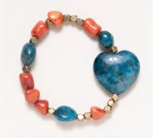 Apatite, Coral and African Brass