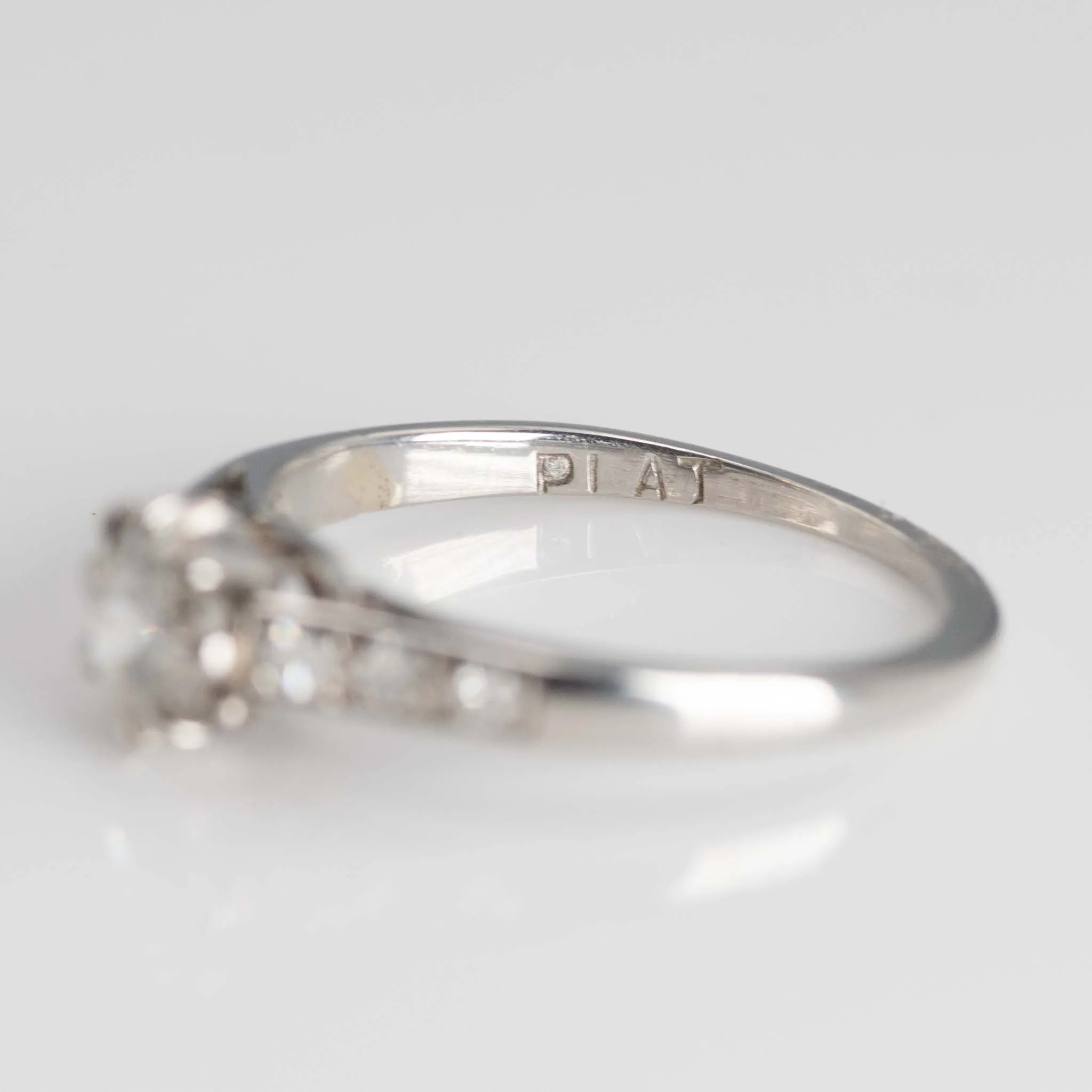 Art Deco Platinum Diamond Solitaire Engagement Ring