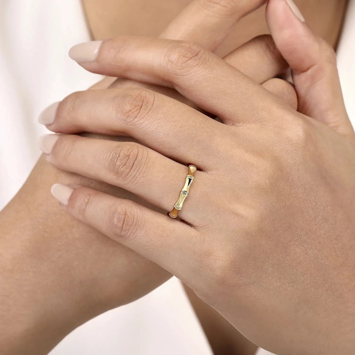 Bamboo Shape Stackable Ring