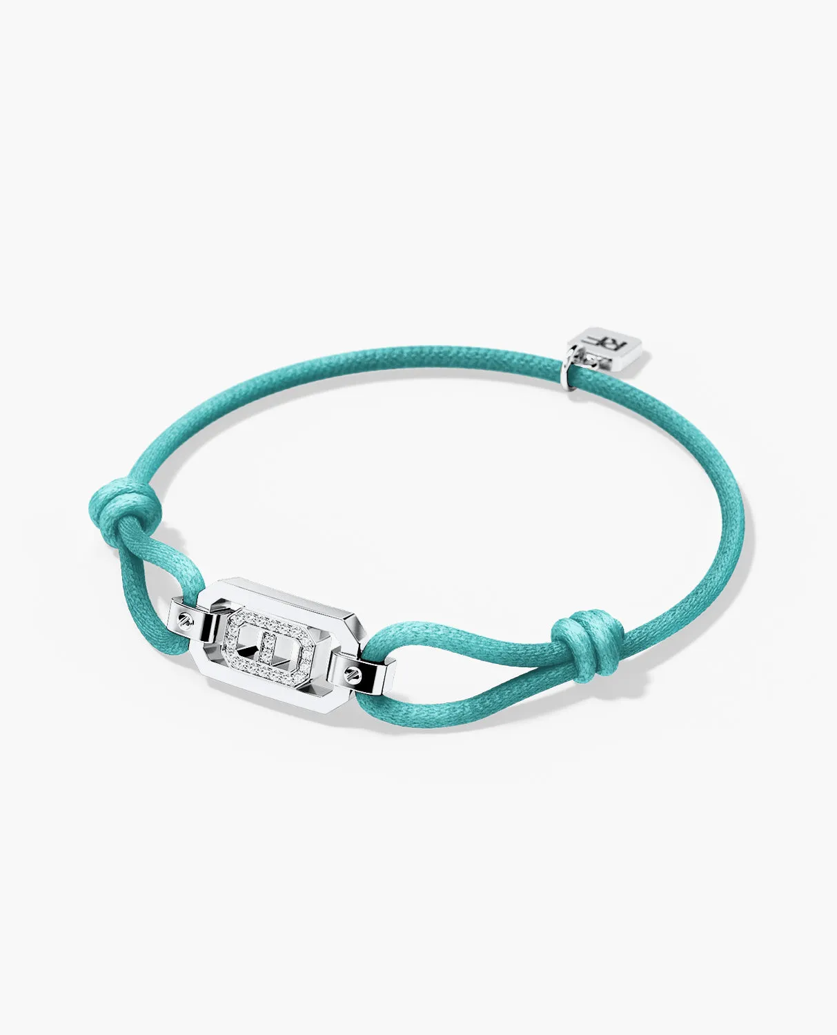 BRIGGS Cord Bracelet with Gold Charm & 0.10ct Diamonds