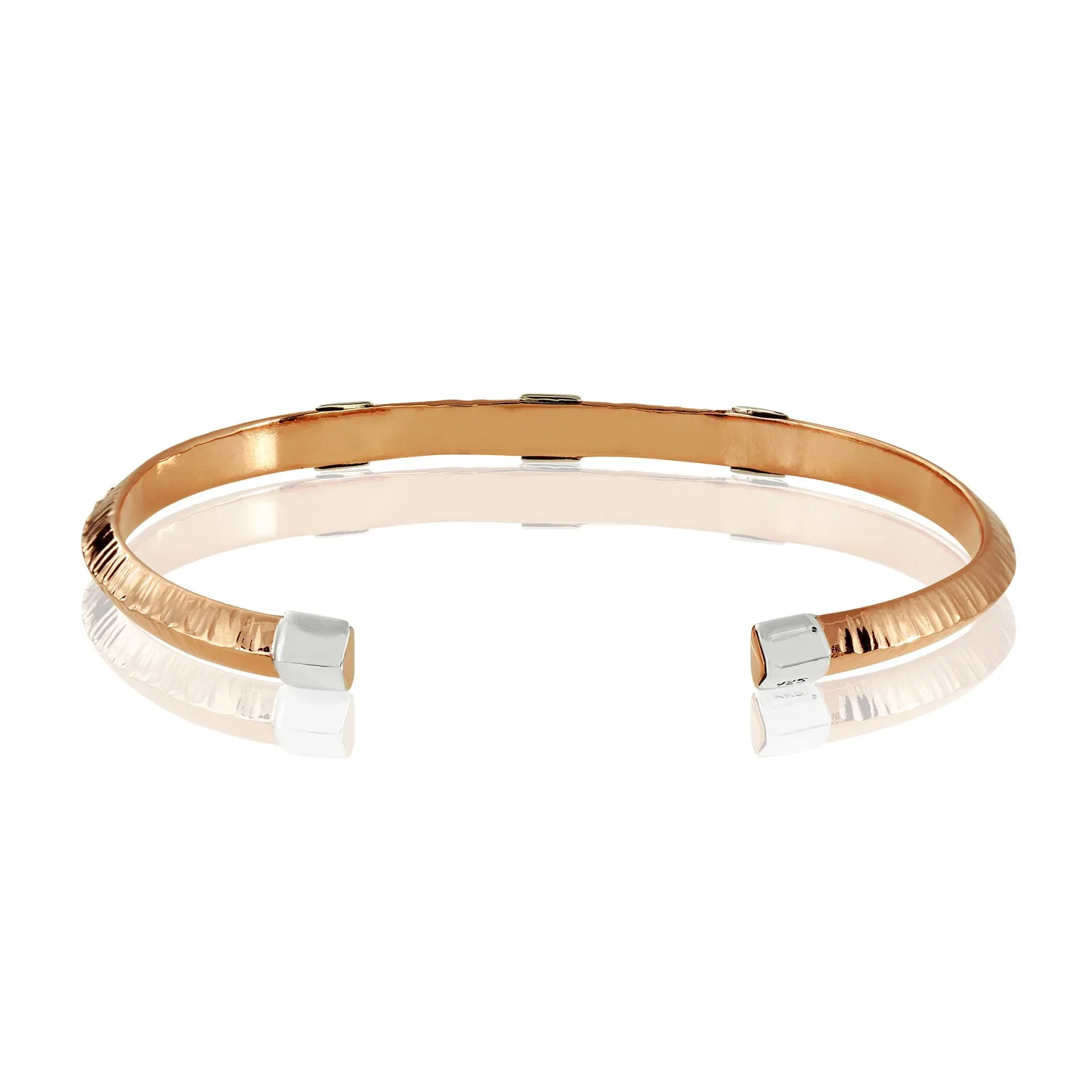 Copper Square Accent Cuff Bracelet