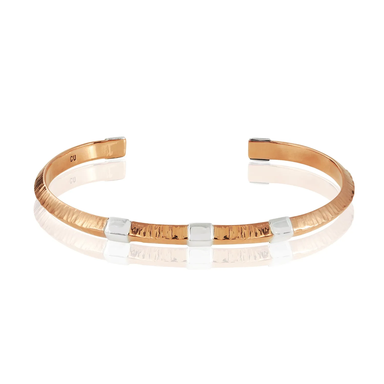 Copper Square Accent Cuff Bracelet