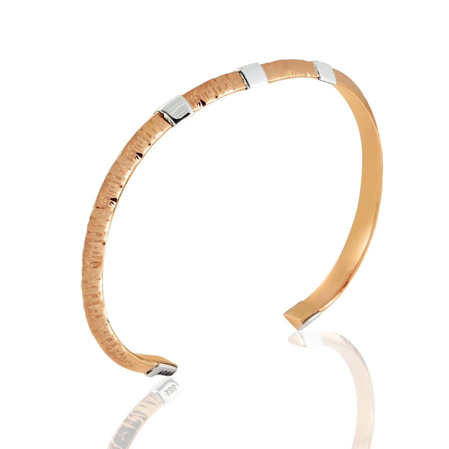 Copper Square Accent Cuff Bracelet
