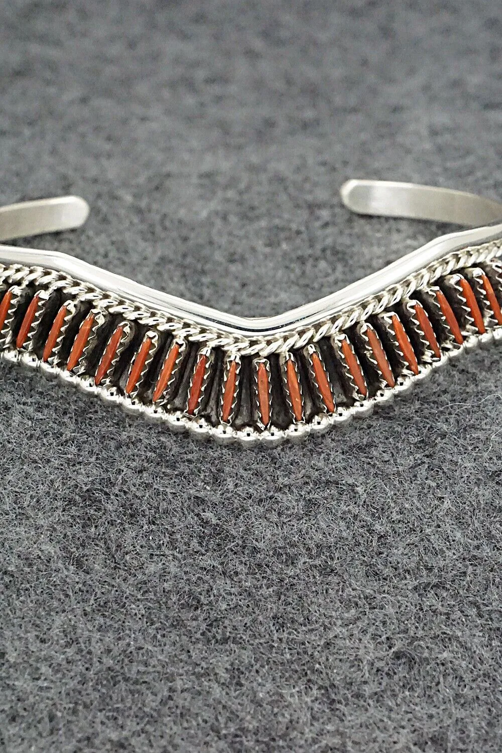 Coral & Sterling Silver Bracelet - Roland Francisco