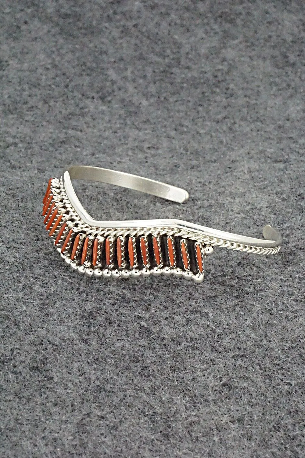 Coral & Sterling Silver Bracelet - Roland Francisco