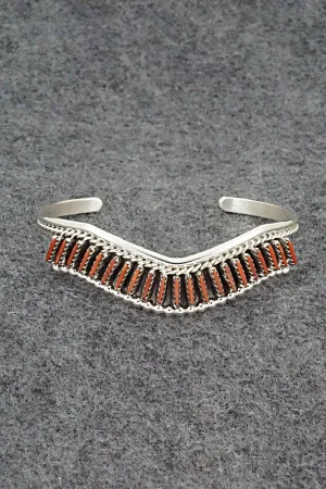 Coral & Sterling Silver Bracelet - Roland Francisco