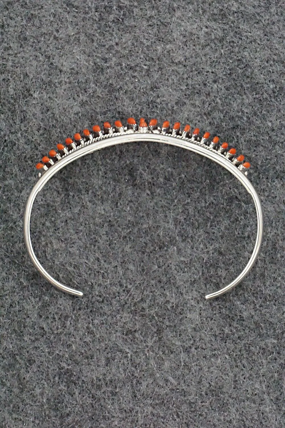 Coral & Sterling Silver Bracelet - Stewart Nakatewa