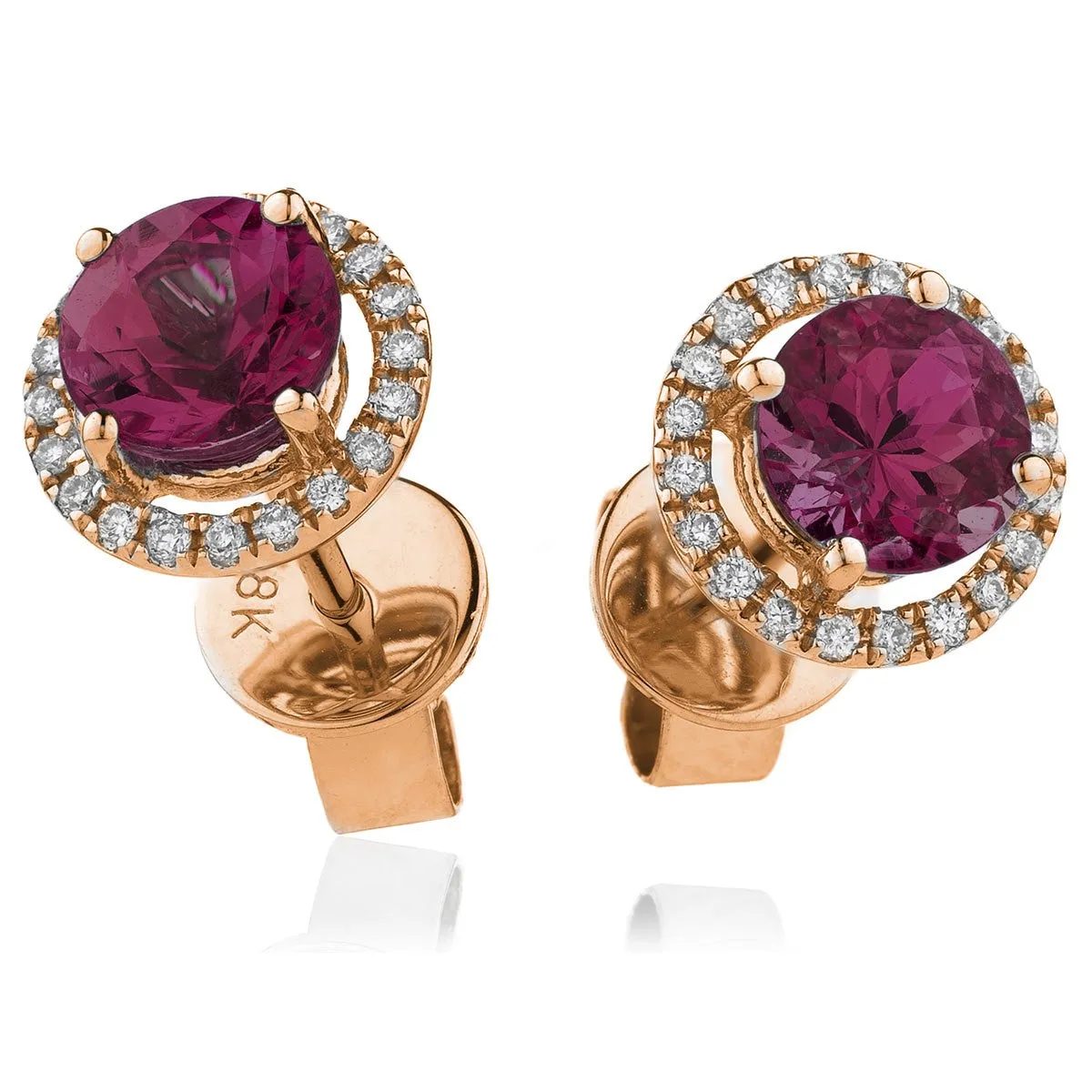 Diamond & Ruby Earrings 1.25ct