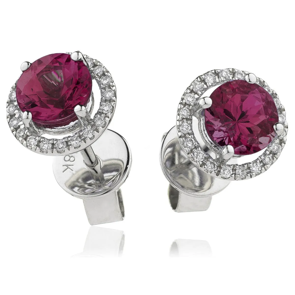 Diamond & Ruby Earrings 1.25ct