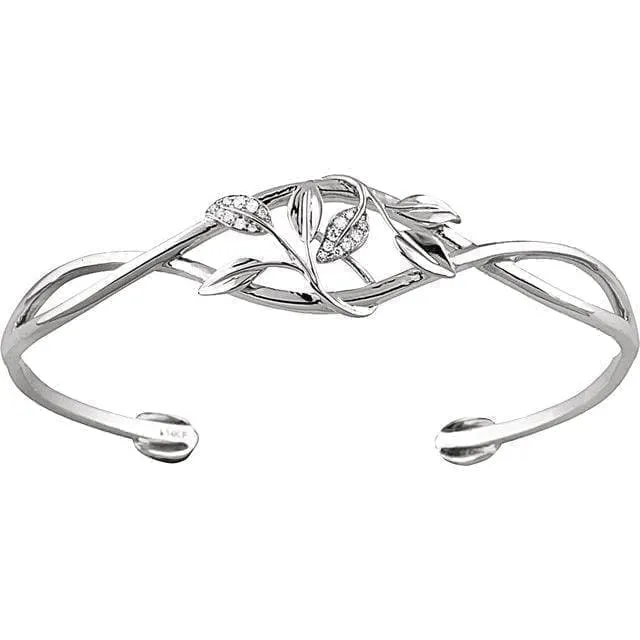 Diamond Leaf Cuff Bracelet at Regard Jewelry in Austin, Texas