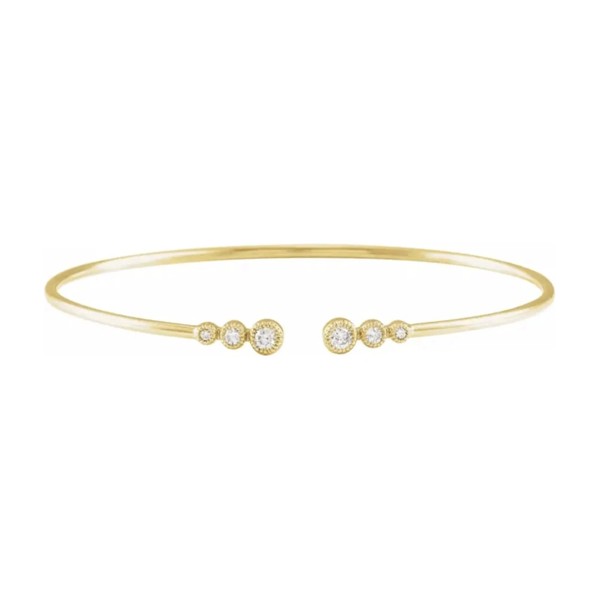Graduated Diamond Cuff Bracelet