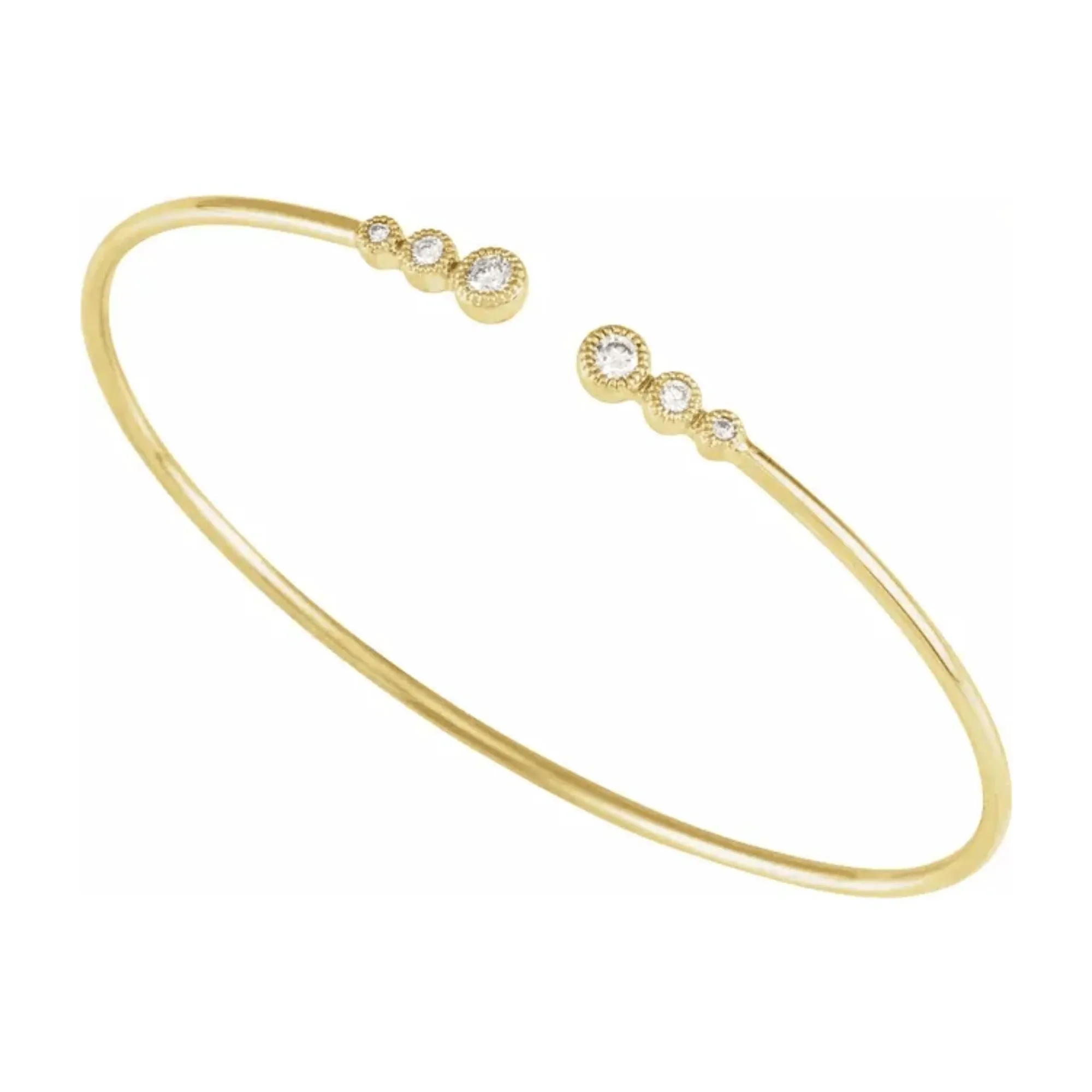 Graduated Diamond Cuff Bracelet