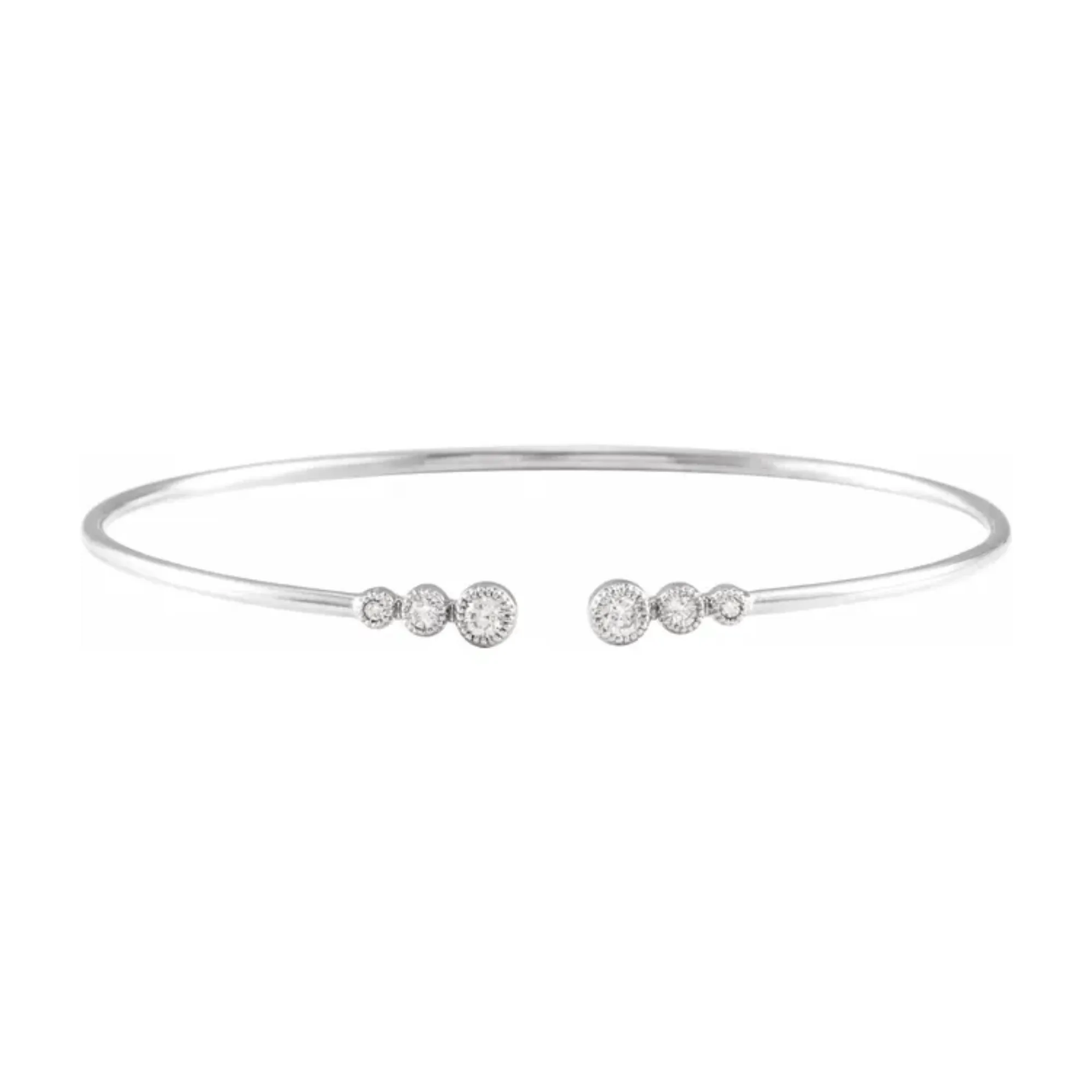Graduated Diamond Cuff Bracelet
