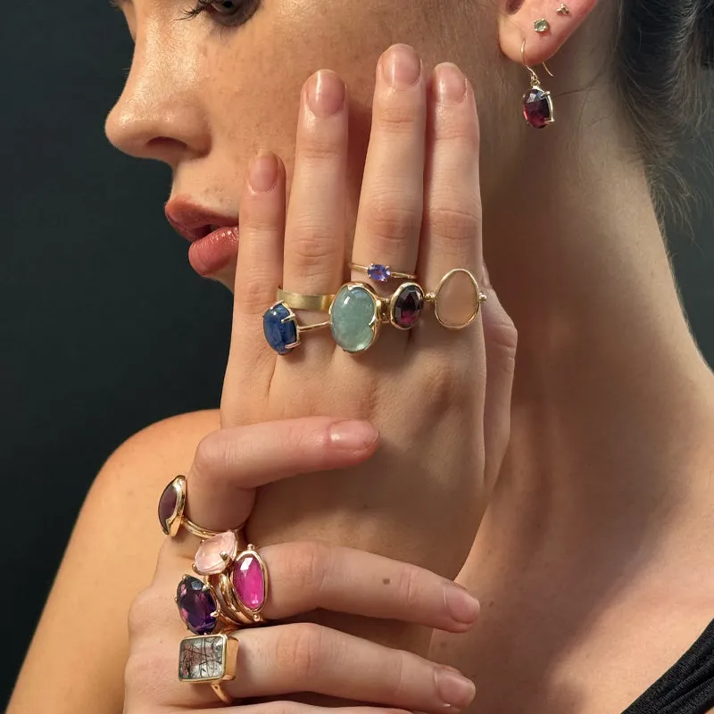 Kara Ring, Rose Quartz, 9kt Rose Gold