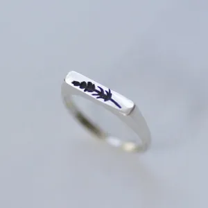 Lavender Signet Ring silver