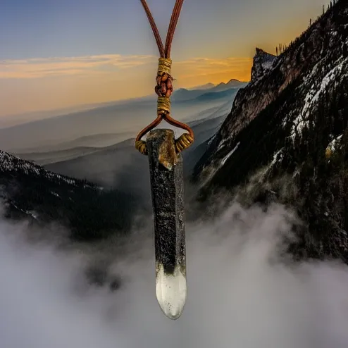 Leather Necklace -Phantom Quartz