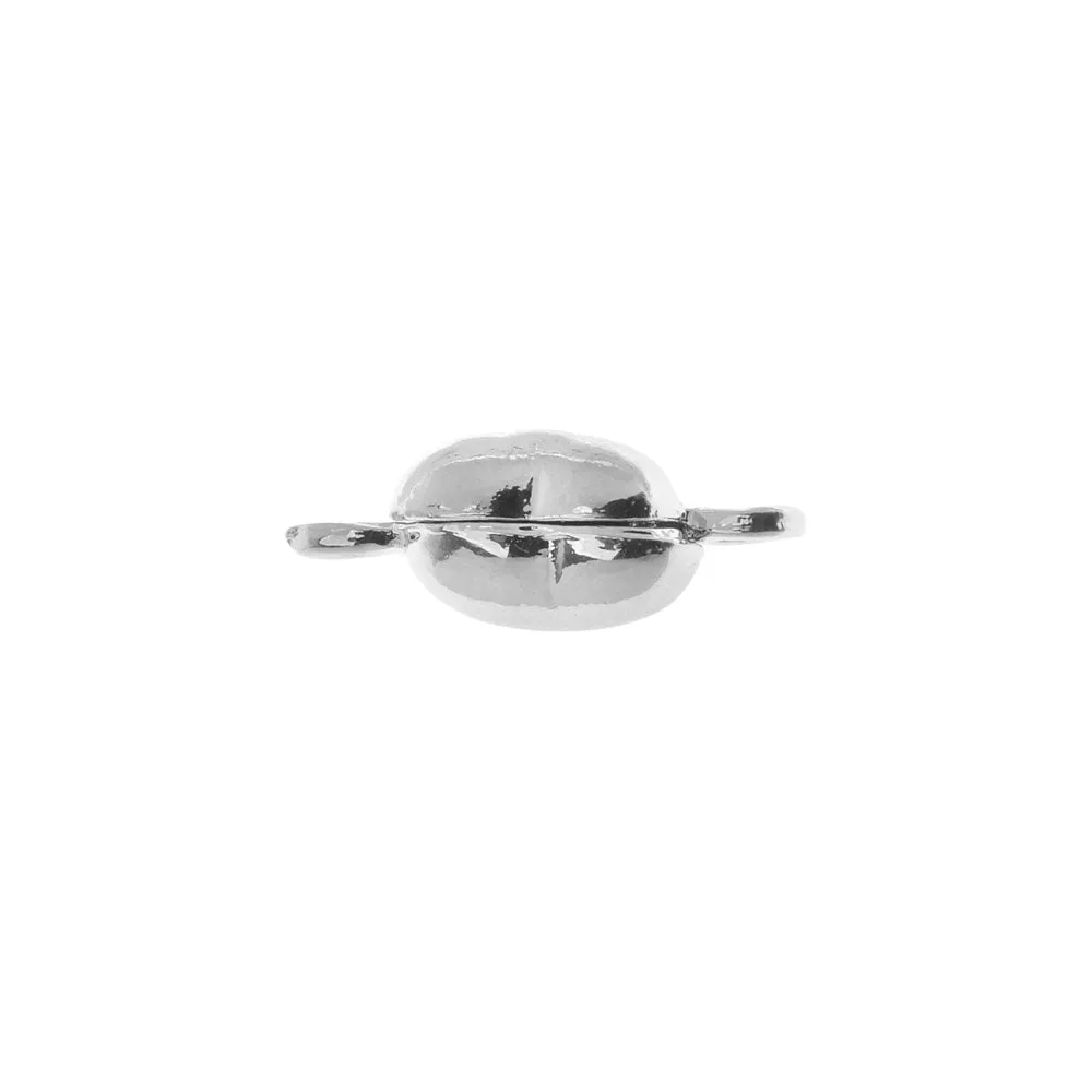 Magnetic Clasps, Puffy Heart Design 17.5x10mm, Platinum Tone (2 Sets)