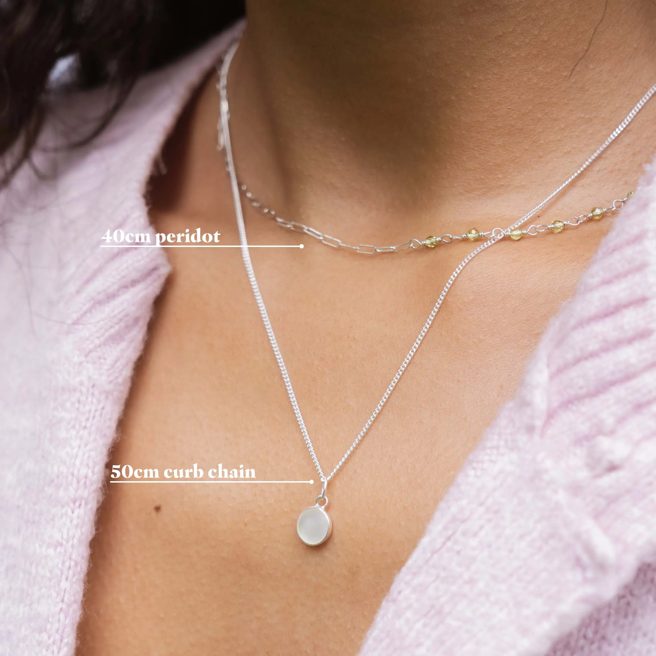 Paperclip Rosary necklace silver