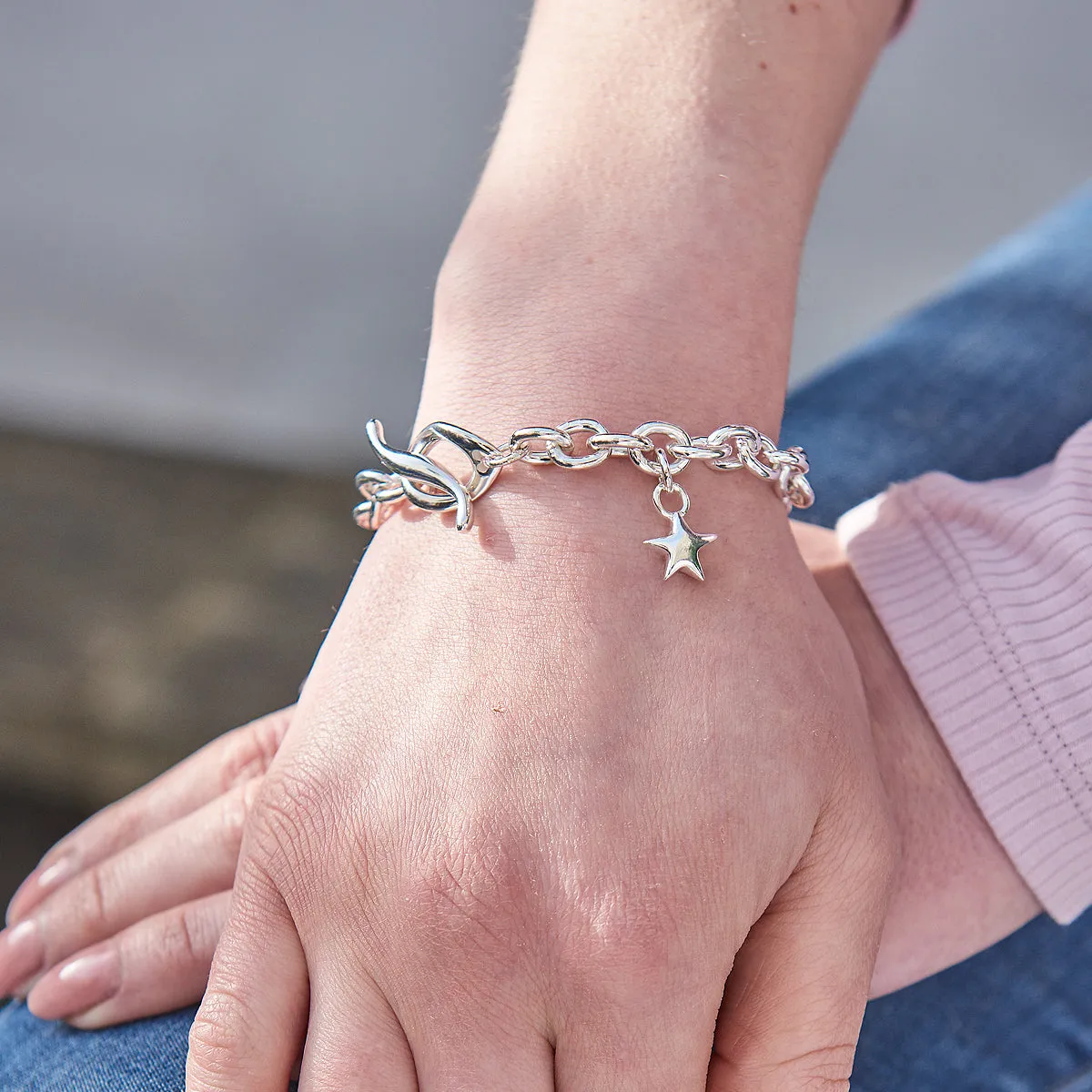 Star Personalised Silver Charm