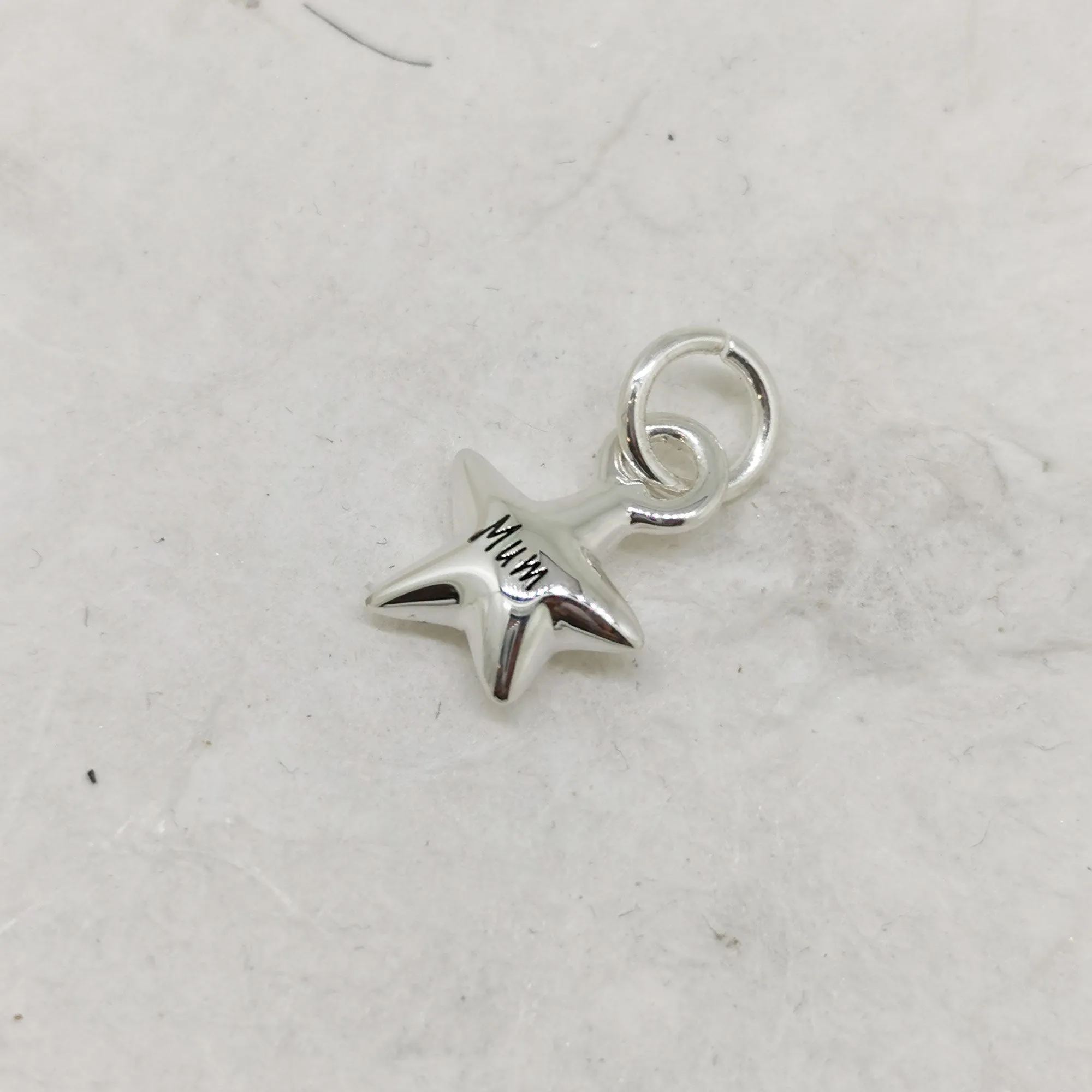 Star Personalised Silver Charm