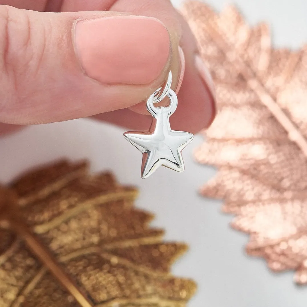 Star Personalised Silver Charm